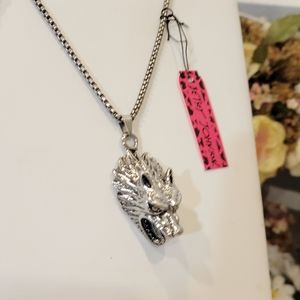 Goth wold beast ware wolf necklace betsey johnson